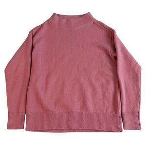 Ann Taylor Womens Sweater Wool Blend Mockneck Long Sleeve Pink Size XS